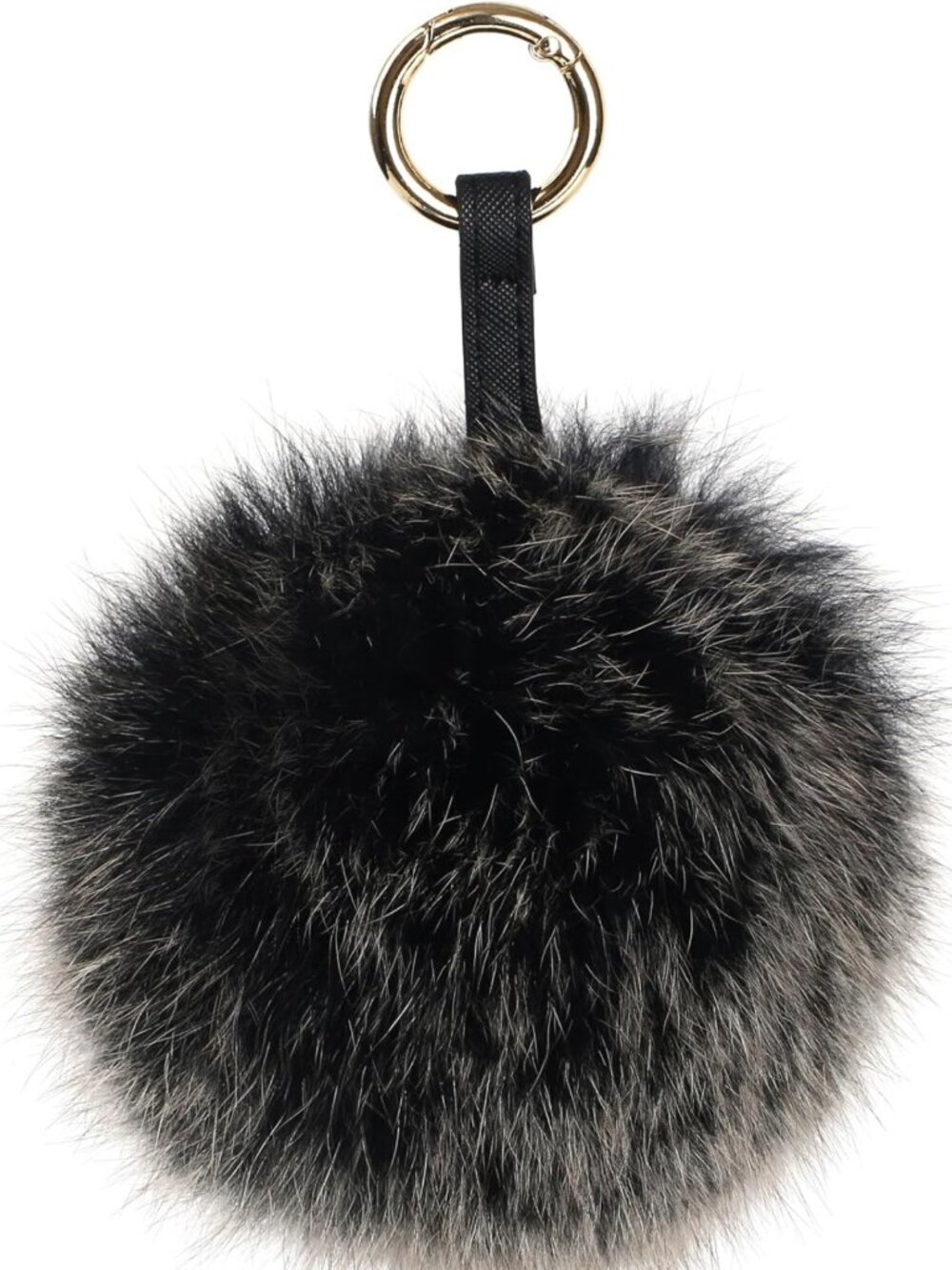 Fluffy Real Fox Fur Pom Pom Keychain Charm for Women’s Bag, Purse & Car Keys